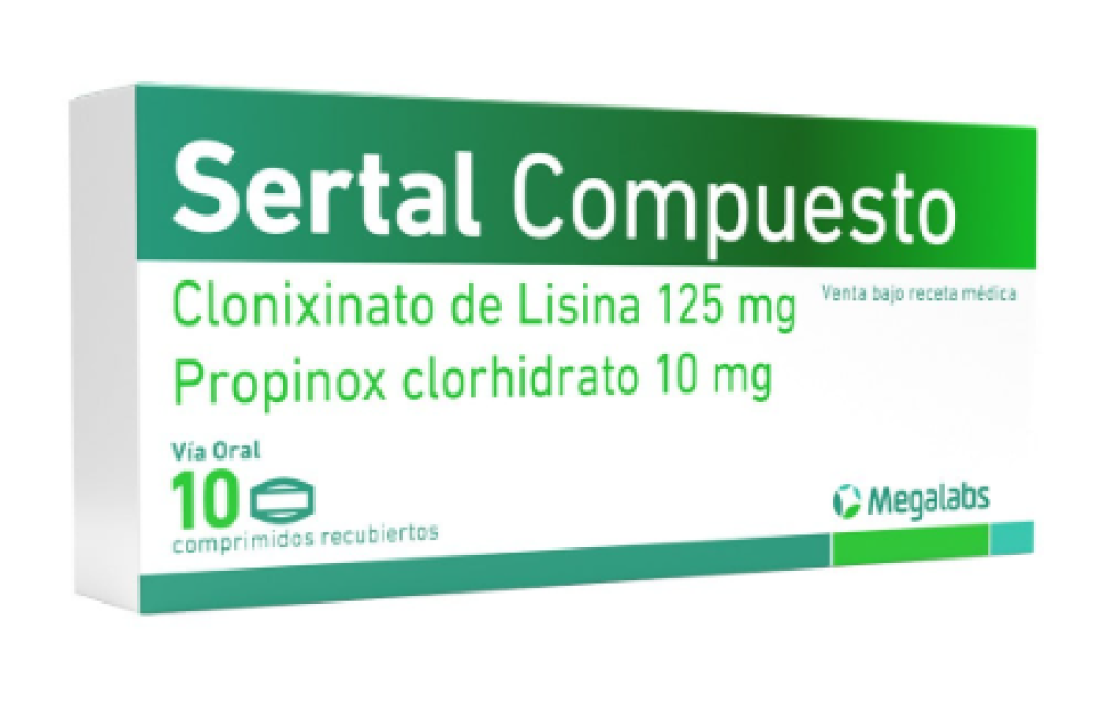 SERTAL COMPUESTO 125MG/10MG X TABLETA