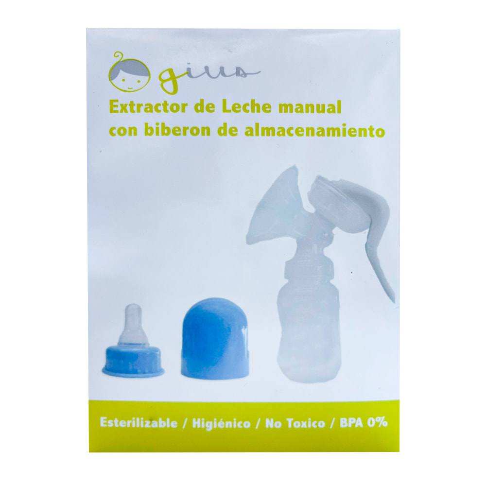 EXTRACTOR DE LECHE MANUAL C/BOTELLA - GIUS