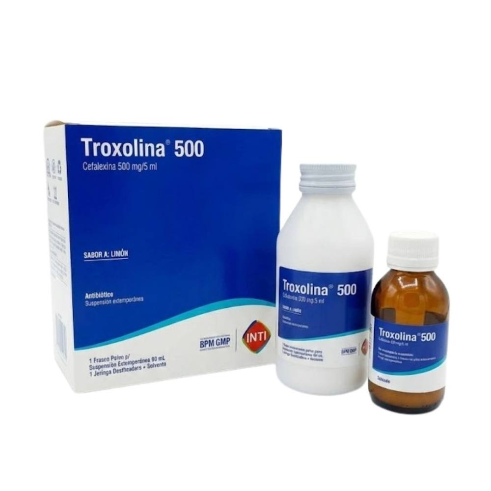 TROXOLINA (CEFALEXINA) 500 MG SUSP 90 ML + JERINGA + SOLVENTE