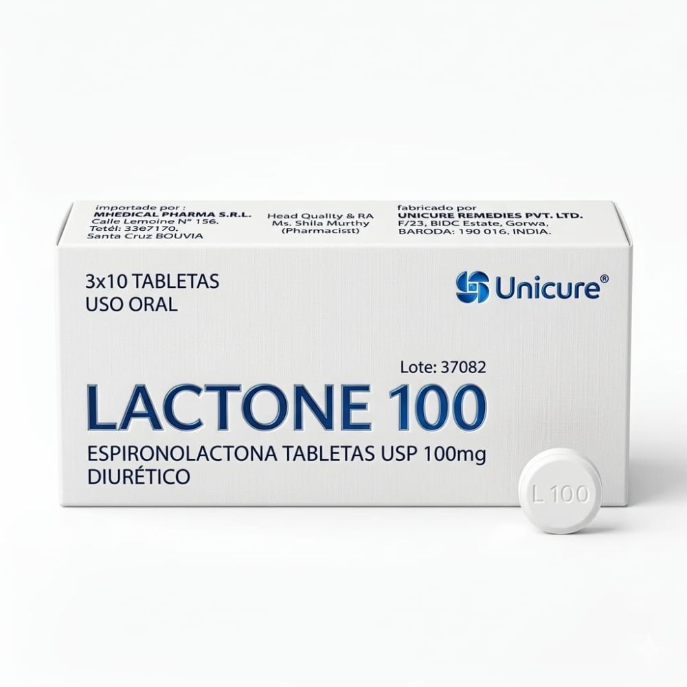 LACTONE 100 MG/ESPIRONOLACTONA - UNICURE