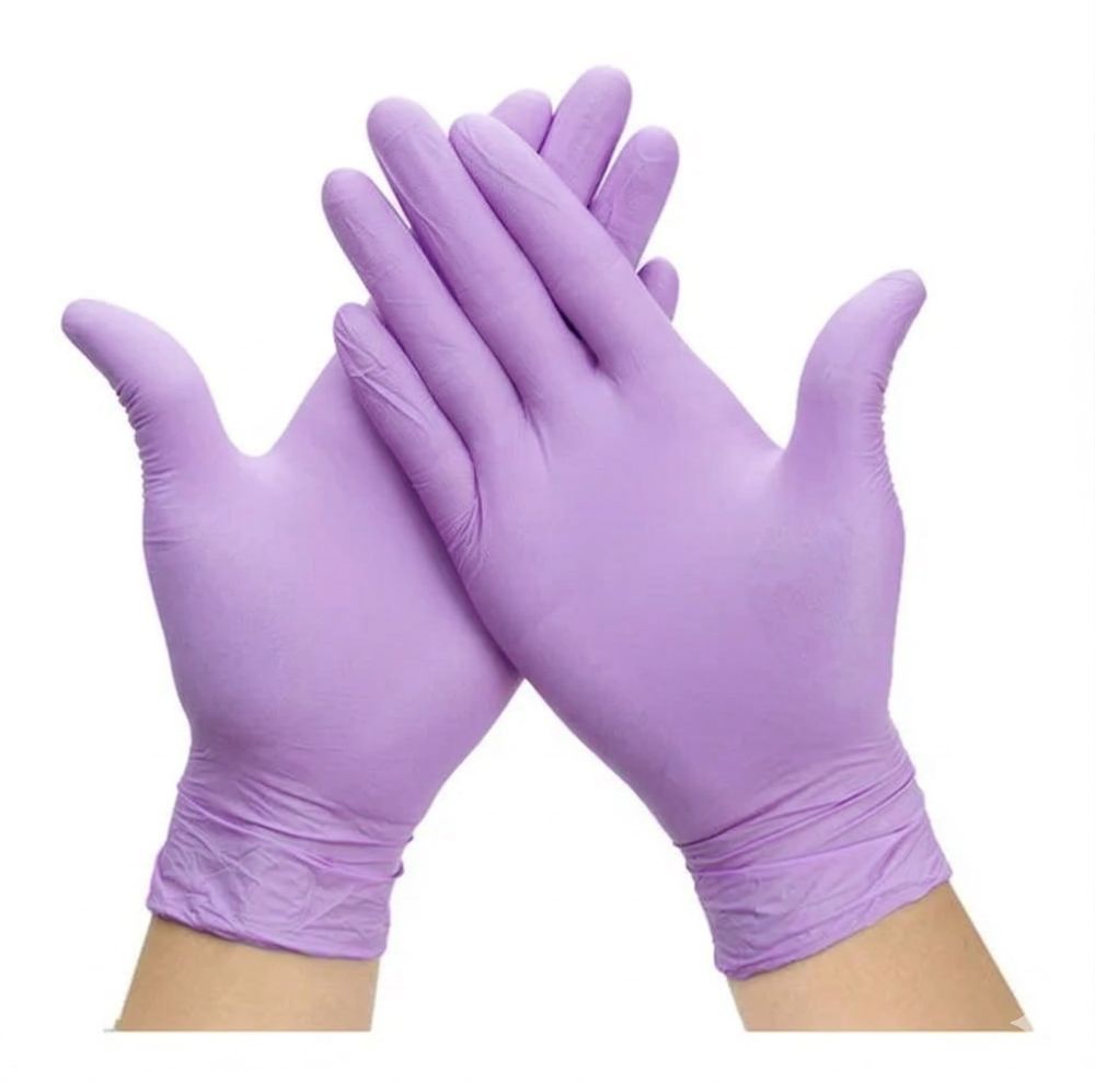GUANTES NITRILO LILA S/TALCO "M" X PAR - GENERICO