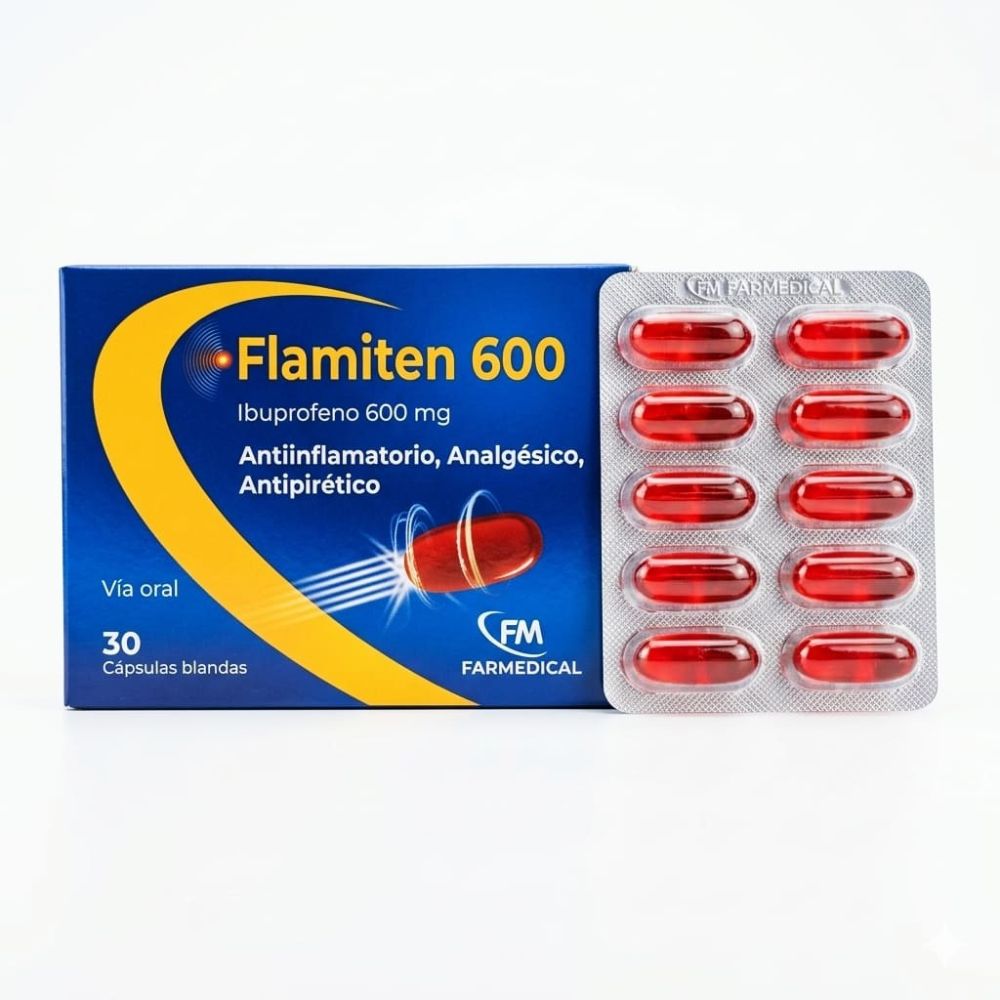 FLAMITEN (IBUPROFENO) 600 X CAPSULA