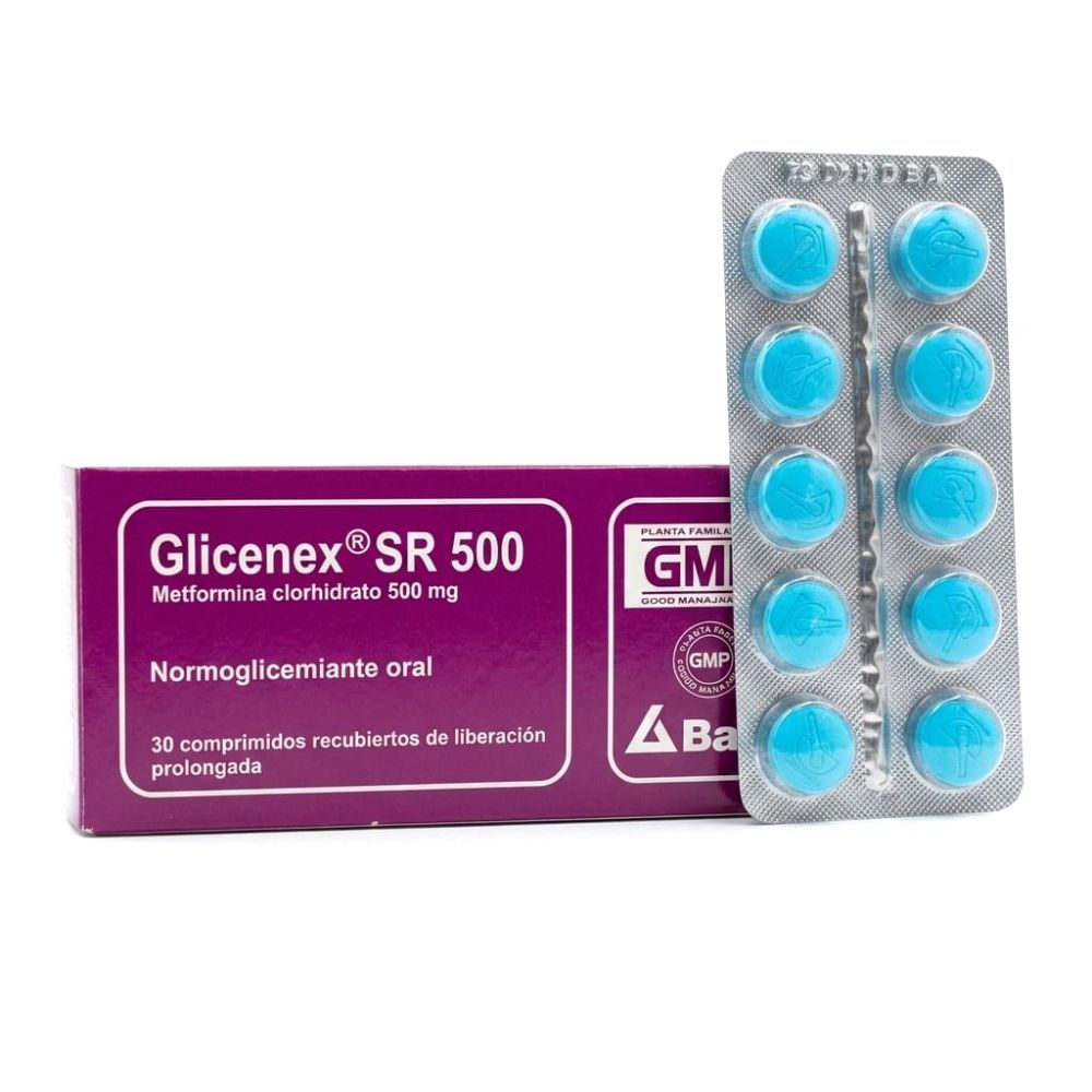 GLICENEX SR 500 MG X COMP RECUB. DE LIB. PROL.