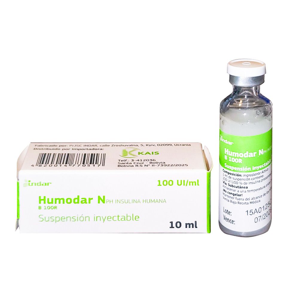 HUMODAR N (INSULINA HUMANA) X SUSP INYEC