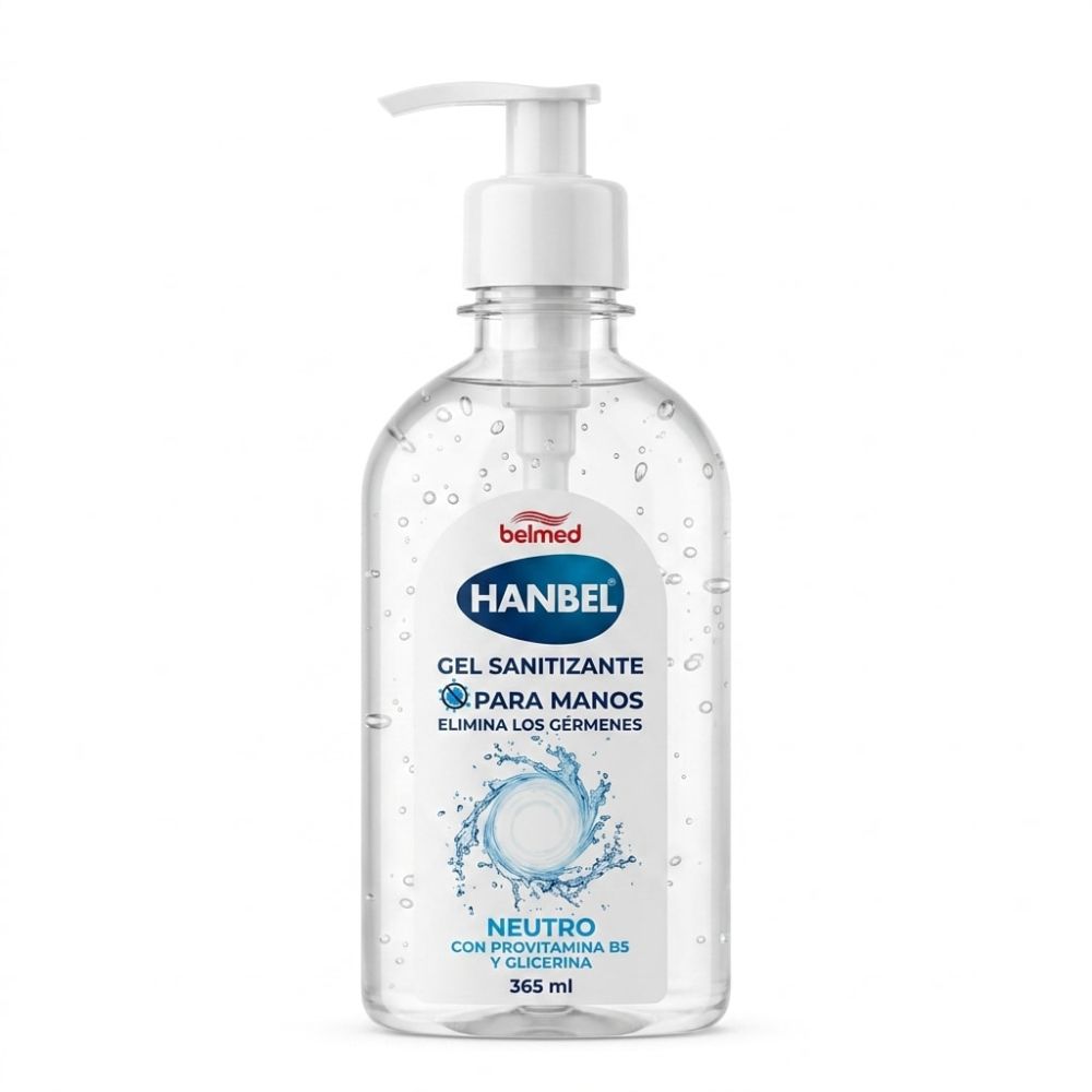 HANBEL GEL SANITIZANTE NEUTRO X 365 ML