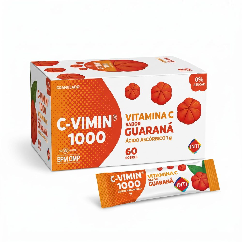 C VIMIN 1000 MG SABOR GUARANAX SOBRE - INTI