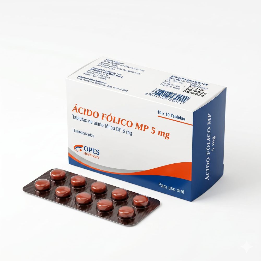 ACIDO FOLICO 5 MG X TABLETA - OPES