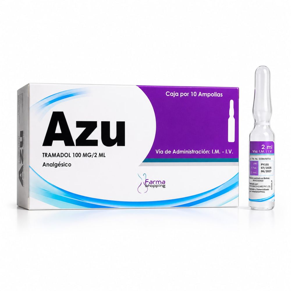 AZU (TRAMADOL)100 MG X AMPOLLA - FARMA SHOPPING