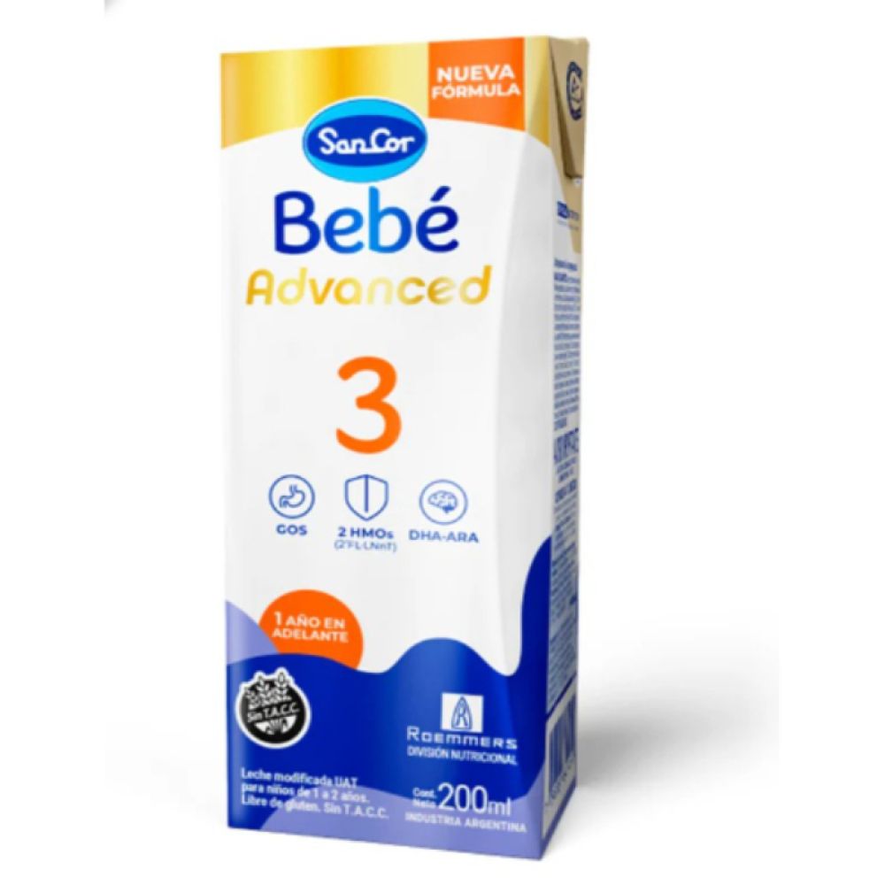 SANCOR BEBE ADVANCE 3 X 200 ML