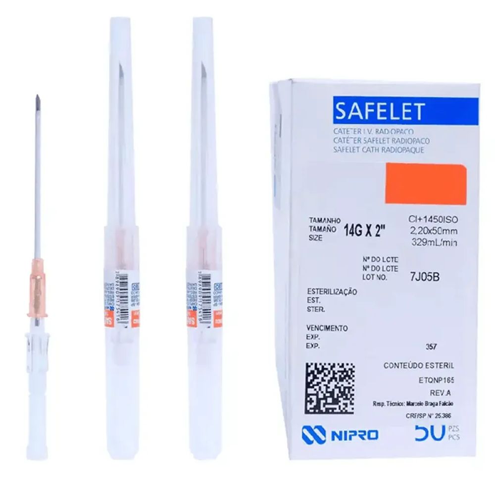 BRANULA /CATETER INTRAVENOSO N°14 G X 3/4 NIPRO