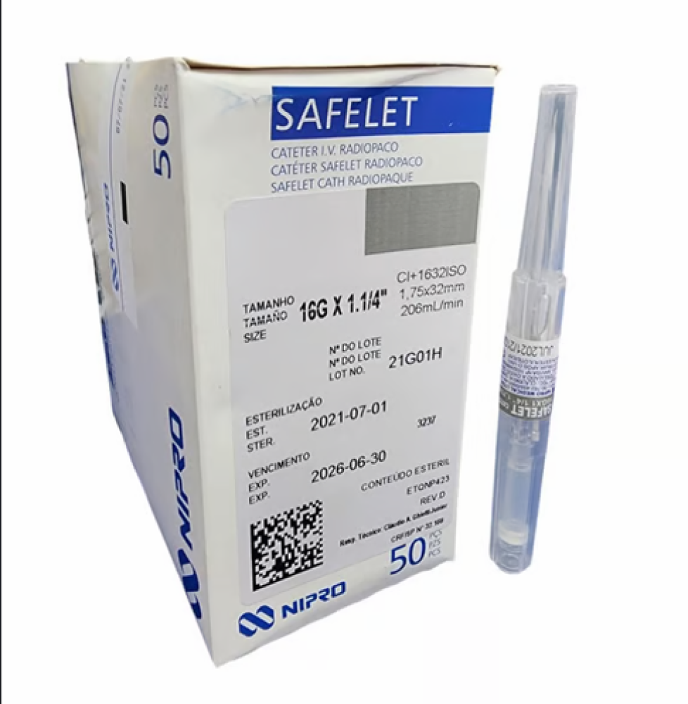 BRANULA /CATETER INTRAVENOSO N°16 G X 3/4 NIPRO