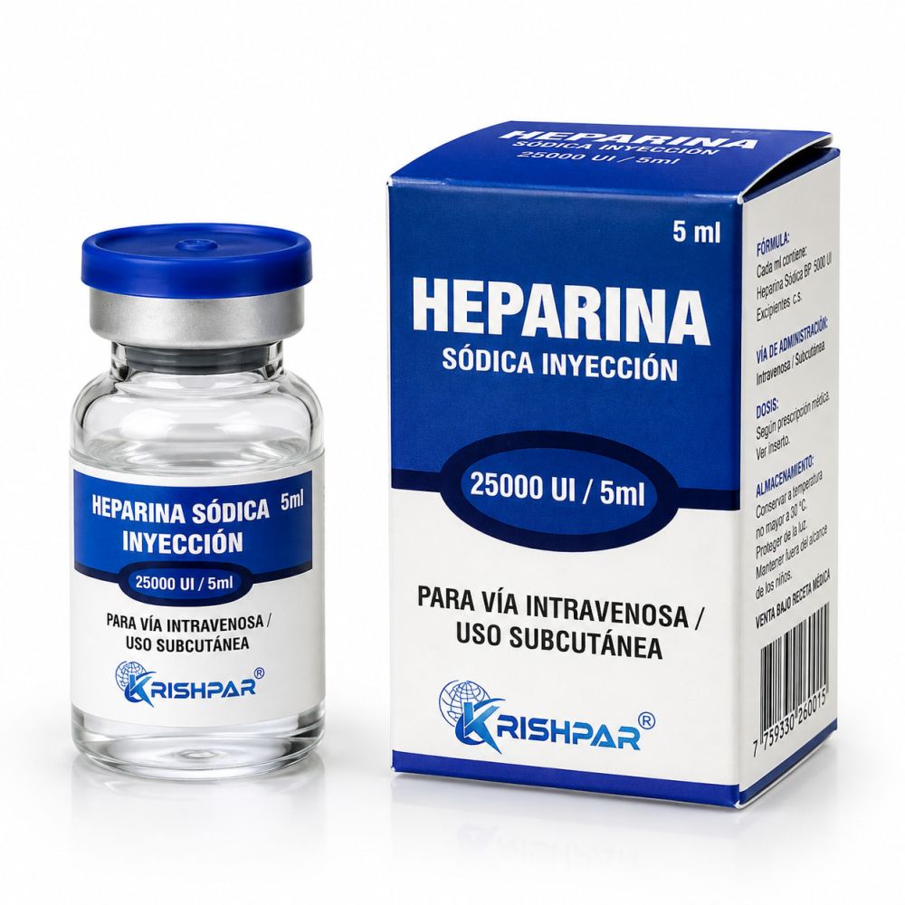 HEPARINA SODICA 25000 UI/5ML X VIAL - KRISHPAR