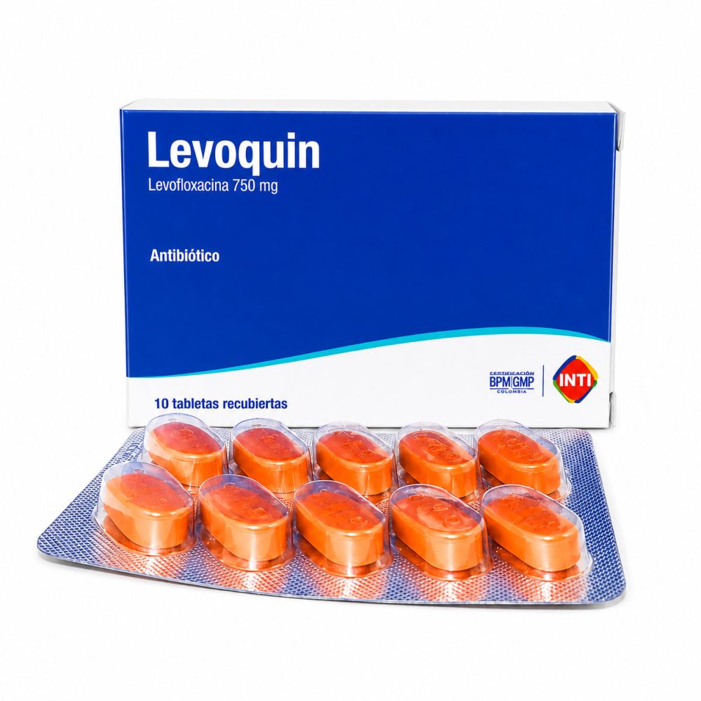 LEVOQUIN (LEVOFLOXACINO) 750 MG X TABLETA RECUBIERTA