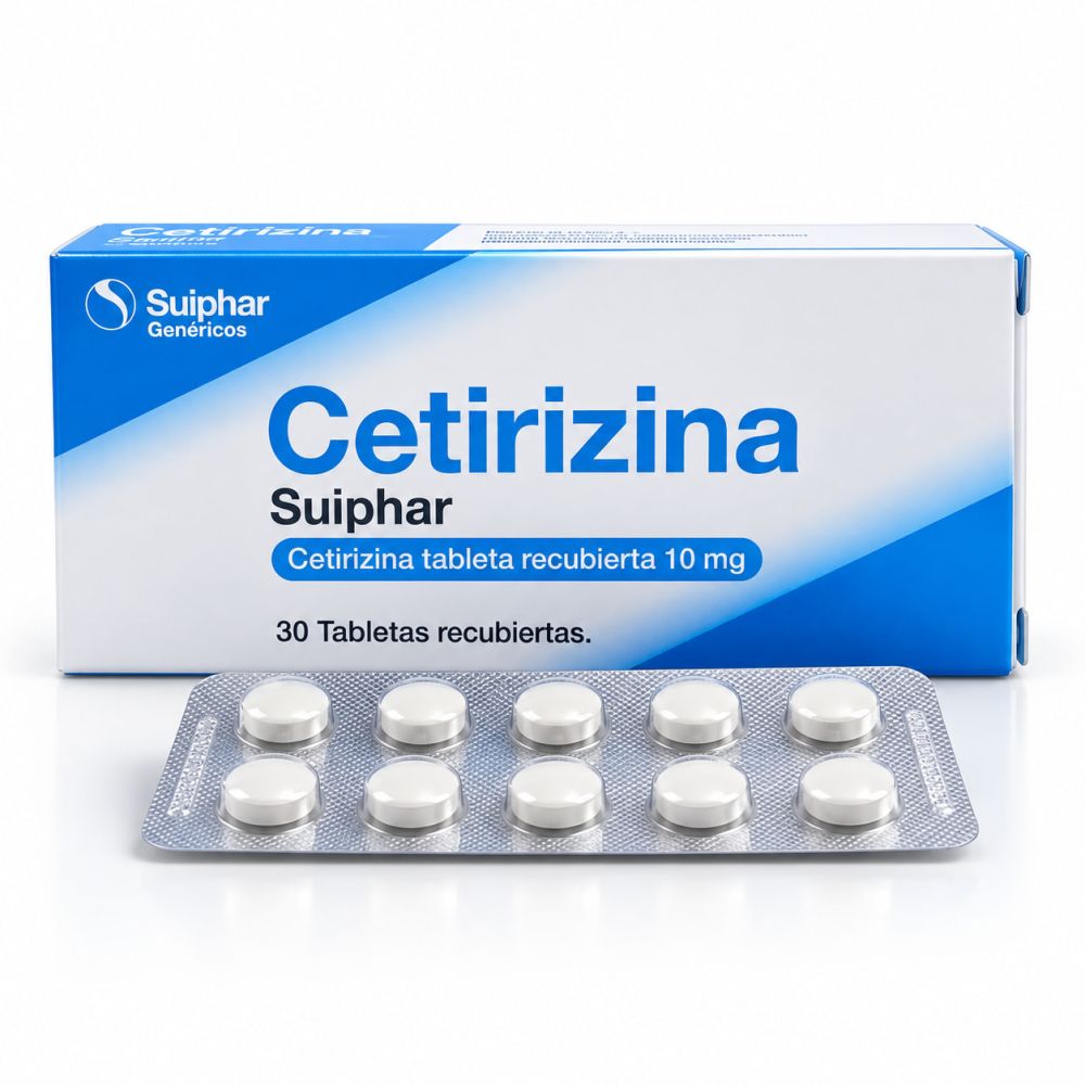 CETIRIZINA 10MG X TABLETA RECUBIERTA