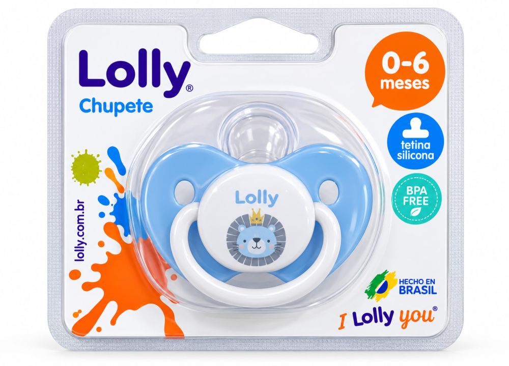 LOLLY CHUPETE BONA C/TETINA ORTOD 0-6 MESES AZUL