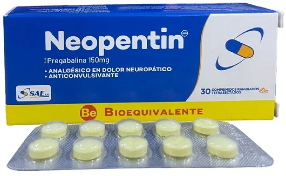 NEOPENTIN/PREGABALINA 150MG TAB
