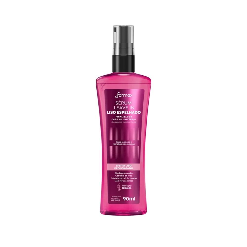 SERUM LEAVE IN LISO ESPELHADOX 90 ML (FINALIZADOR CAPILAR UNIVERSAL) - FARMAX