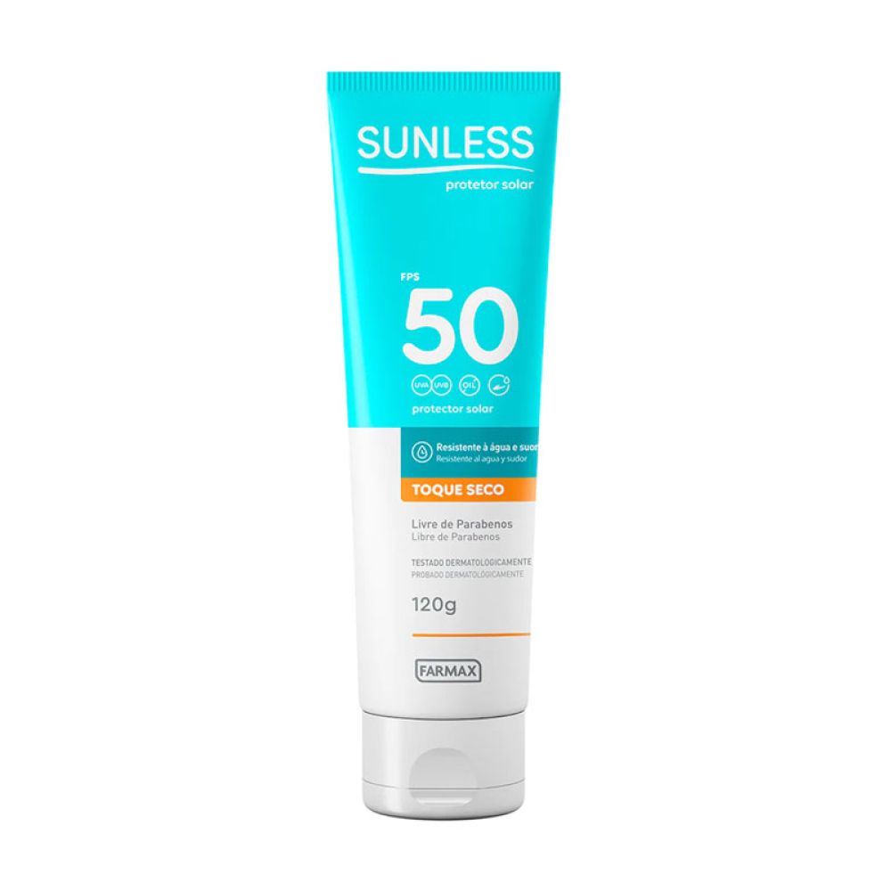 SUNLESS FPS 50 PROTECTOR SOLAR TOQUE SECO  X 120 GR FARMAX