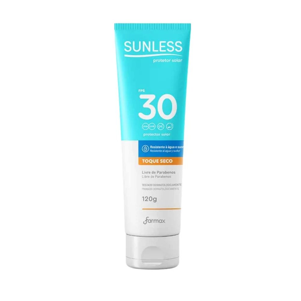 SUNLESS FPS 30 PROTECTOR SOLAR TOQUE SECO  X 120 GR FARMAX