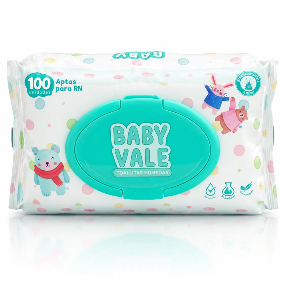 BABY VALE  TOALLAS HUMEDAS X 100 UNID