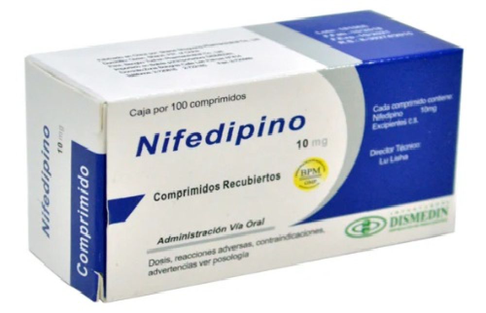 NIFEDIPINO 10 MG X COMRIMIDO - DISMEDIN