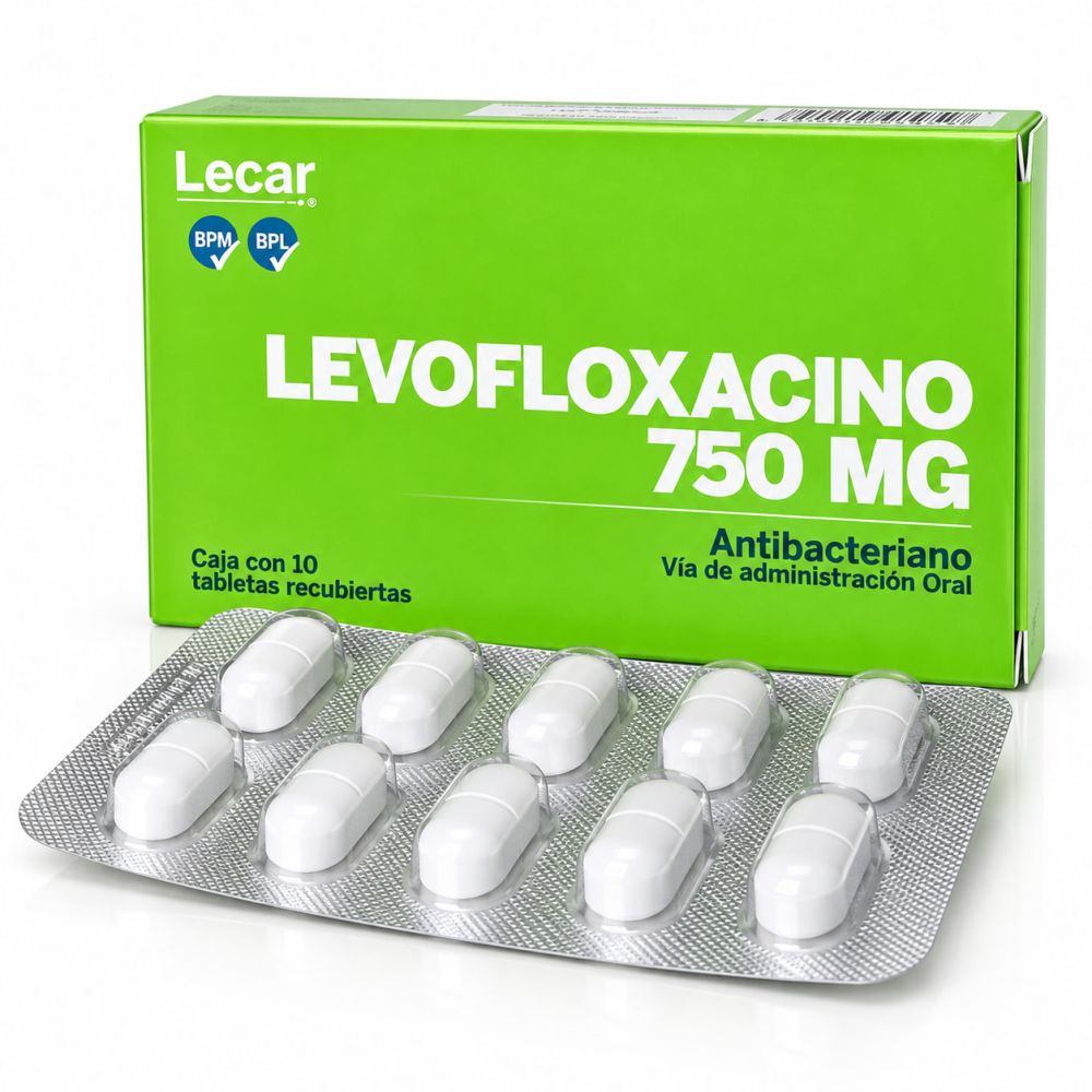 LEVOFLOXACINO 750 MG X TAB. RECUB. - LECAR