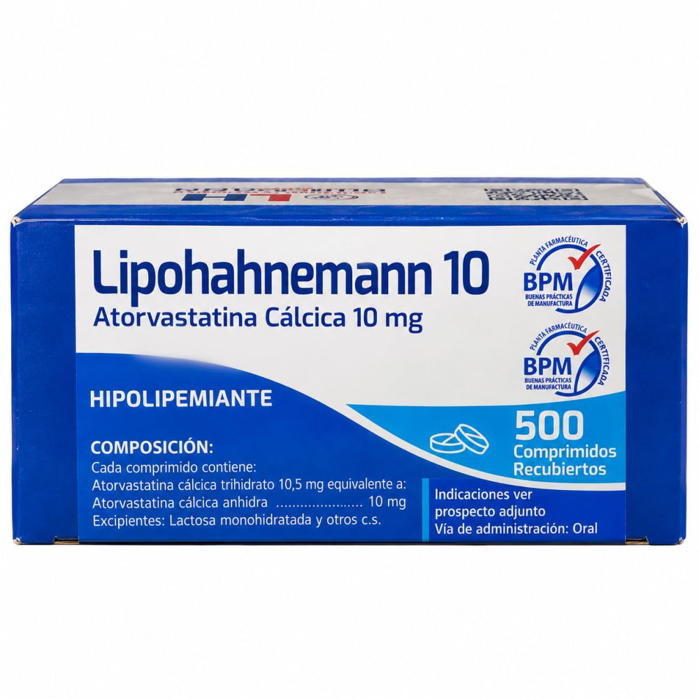 LIPOHAHNEMANN (ATORVASTATINA) 10 MG X COMPRIMIDO